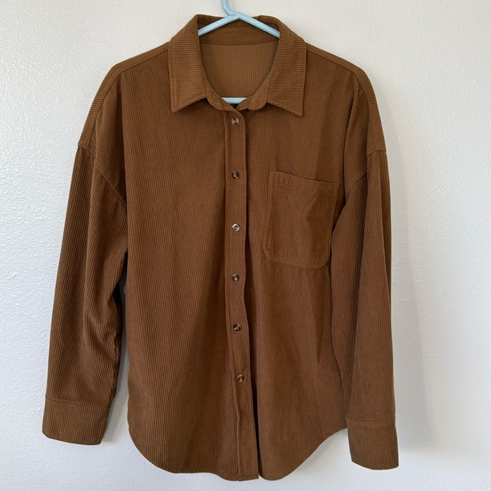 Corduroy Button Up Womens M